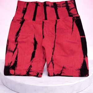 Amazon Pink and Black High Waist Women Shorts